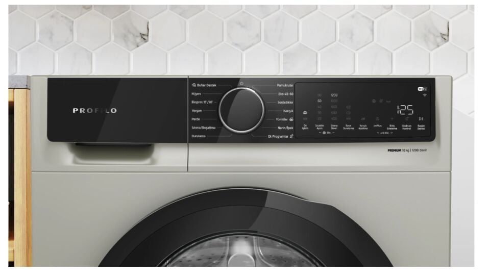 PROFİLO CGK252ZSTR ÇAMAŞIR MAK.-1200 DEV-10 KG-GRİ